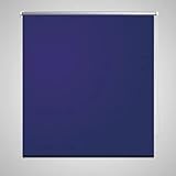 Rollo Verdunkelung 120 x 230 cm Marine, Kette mit Farbe:Weiß