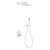 Ksunun Duschsystem, Unterputz Duscharmatur Komplettset Mit LCD-Temperaturanzeige, Duschamaturenset Regendusche, Duschset Mit 25 * 25 cm Duschkopf Regendusche Und Handbrause, Dusche Regendusche Set