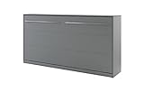 Schrankbett Concept PRO Horizontal, Wandklappbett, Bettschrank, Wandbett, Schrank mit integriertem Klappbett, Funktionsbett (90 x 200 cm, Grau, (Horizontal)