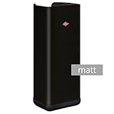 WESCO Papierrollenhalter Loft aus pulverbeschichtetem Stahlblech Metall und Kunststoff in der Farbe Schwarz Matt, Maße: 13,5cm x 13cm x 32cm, 322 106-73, 13,5 x 13 x 32cm