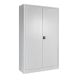 STIER Universalschrank Premium mit 4 verz. Einlegeböden 1950x1200x400mm lichtgrau