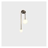 FIXCOR Moderne LED-Wandleuchte Glaskugelleuchten Gold Weiß Lampenschirm Wohnzimmer Küche Korridor Leuchte Dekorleuchten, moderne Wandleuchten (Color : Type a, Size : With bulb)