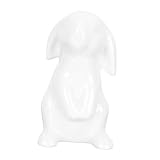 Artibetter Kaninchen-Ornament Osterhasen-Figur Osterhase Aus Keramik Porzellan Weiße Kaninchenfiguren Auto-Ornament Miniatur-Hasen Grüner Hase Keramik-Dekoration Für Büro Zuhause