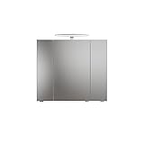 Pelipal Quickset 937 Spiegelschrank 39-II, Holzwerkstoff, Quarzgrau Matt, 70x80x16 cm