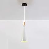 Jadssox Holz-Pendelleuchte, moderner Kronleuchter, Leuchte, Metallschirm, Deckenlampe, Kücheninsel, Esszimmer, Nachttisch, Hängelampe, E27-Pendelleuchten