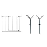 Hauck Türschutzgitter/Treppenschutzgitter für Kinder Open N Stop KD Safety Gate inkl. 21 cm Verlängerung/ohne Bohren / 96-101 cm breit weiß & Y-Spindel, für Geländer