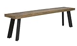Sitzbank Marlena - 200 cm - Teak Sitzbank Massiv Esszimmer Design Holz-Bank 200cm x 40cm x 45cm