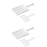 Obst Reiniger Gerät 2023 Triple Meatball Maker Fleischlöffel mit Schneidespatel Einfach zu bedienendes multifunktionales Fischbällchen-Burger-Set (3 Fleischbällchen) Kuchenhelfer (White, One Size)