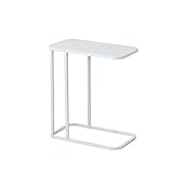C -formte Beistelltisch, Wohnzimmersofa Endtisch Stylish Metall C Table Leichter Telefontisch, 50d X 30w X 58h cm(Size:50 * 30 * 58CM,Color:Weiß)