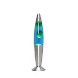 Lavalampe mit Schalter TIMMY Grün-Blau Metall Glas H: 36 cm G9 25W inkl. Leuchtmittel Tischlampe Schlafzimmer