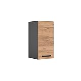 VICCO Küchenschrank R-Line Hängeschrank Unterschrank Küchenzeile Küchenunterschran Anthrazit (Eiche, Hängeschrank 30cm)
