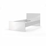 Naia Bett 90x190 - Weiß Hochglanz