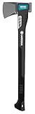 Gardena Spaltaxt 2800 S: Vielseitige Axt für verschiedene Holzarbeiten, Antihaftbeschichtung, Edelstahl-Schlagschutz, Hammerfunktion, 70 cm (8719-48)