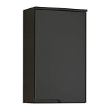 SPICE Badezimmer Hängeschrank in Schwarz matt - Badezimmerschrank Bad Schrank mit viel Stauraum - 40 x 66,5 x 23 cm (B/H/T)