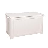 TikTakToo Holztruhe Spielkiste Spielzeugbox Holzkiste weiß Truhe Holz MDF Spielzeugkiste Sitzbank mit Staufach Sitzgruppe Kinder