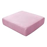 HUANXA Universeller Samt-Stretch-Sofa-Sitzkissenbezug, Weicher, Langlebiger Kissen-Sitzbezug, Ersatz, Rutschfester Möbelschutz,Waschbar -rosa-Kissenbezug