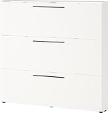 Germania Schuhschrank 2578-84 GW-Utah, in Weiß, mit Platz für 18 Paar Schuhe, geringe Tiefe, ideal für schmale Flure, 140 x 129 x 19 cm (BxHxT)