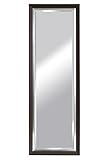 BD ART Wandspiegel Deko Garderobenspiegel Ganzkörperspiegel Wenge/Schwarz Modern 46cm x 136cm mit Facettenschliff