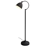 Loberon® Stehlampe Emina, Eisen, H/B/T ca. 127/32/26 cm, schwarz