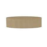 PLANESIUM Premium Sonneninsel RUND Liegeinsel Hülle Abdeckung Schutzhülle Abdeckplane Polyrattan wasserdicht atmungsaktiv Sonnenliege Gartenliege 575g/lfm (190cm Breite x 85cm Höhe, Beige)