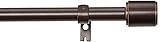 Amazon Basics Gardinenstange mit flachem Endstück, 182-365 cm, Bronze