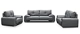 Mars Meble Big-Sofa Polstergarnitur Omega Set 3+2+1 Sofa Wohnzimmer Sofagarnitur 3-TLG Couch (Grau)