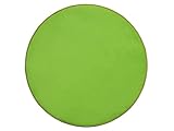 Primaflor Kinderteppich Einfarbig - SITZKREIS - Grün - Rund 200 cm - Velour-Kurzflor-Teppich für Kinderzimmer, Kindergärten und Schulen - Hochwertiger Spielteppich