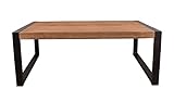 Sit Möbel Live Edge Couchtisch 120x80 cm Akazie mit Metall L = 120 x B = 80 x H = 45 cm Natur und schwarz