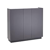 trendteam smart living Luca Highboard, Holzwerkstoff, Grau Matt Lack, 120 x 110 x 35 cm