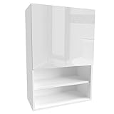 MIRADU Badezimmerschrank hängend hochglänz weiß (98x60x30) mit Push-to-Open-Fronten, Waschmaschinenschrank, badezimmerschränke, badschrank hängend, Waschbeckenunterschrank,wc Schrank, wandschrank