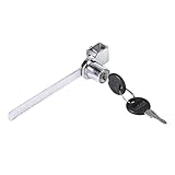 FARUTA Türgriffe Türriegel Edelstahl, Schlüssel Schiebefenster Glasschrank Schloss Gürtelschlüssel for Mobile Vitrine Vitrine Möbel Glas Push Door Hardware Lock
