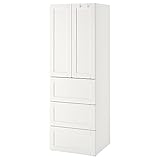 Ikea PLATSA/SMÅSTAD Kleiderschrank, 60x42x181 cm, weiß mit Rahmen/mit 3 Schubladen