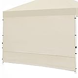 Sonnenwand, 3 x 3 m, Pop-Up-Baldachin, Seitenwand für sofortige Baldachin, Zelt, Pavillons, 1 Packung Seitenwand, cremefarben