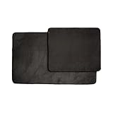 ENGLISH HOME Badezimmerteppich 2er Pack, Weiche rutschfest Badematten Set 2 teilig, Saugfähige Waschbar Badteppich Set, Badvorleger 60x100 cm + 50x60 cm, Anthrazit