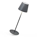 MALUX Tischlampe Kabellos Dimmbare Touch Control Led Tischlampe Akku mit Warmweiß 8 Farben RGB Outdoor Tischlampe wasserdicht für Haus Garten Esstisch Schlafzimmer Arbeitszimmer Balkon Hotel A/Grau