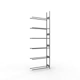 SCHULTE Lagertechnik Räderanbauregal 4500x1500x400 mm - 6 Ebenen á 1500 mm, verzinkt