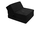 Mirjan24 Sofa Kevin mit Schlaffunktion, Schlafsofa, Bettsessel, Klappmatratze, Faltmatratze, Gästebett Schlafcouch, Kinderzimmer (Alova 04)