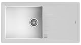 Teka Einbauspüle Tegranite Stone 1C 1E Auto Color White Ref 115330012 Möbelstück 60 cm wendbar, weiß
