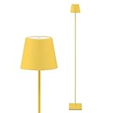 SIGOR Nuindie Stehleuchte - Dimmbare LED Akku-Stehlampe Indoor & Outdoor, Höhe 120 cm, aufladbar mit Easy Connect, 12 h Leuchtdauer, sonnengelb