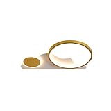 MOKLMD Goldfarbene runde seitlich leuchtende Deckenleuchte, LED 3000k/4000k/6000k dimmbare Unterputz-Deckenleuchte, 3,5-Zoll-dünne Baiyun Light Board-Deckenleuchte, für Kinderzimmerleuchten