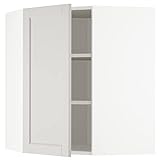 Ikea METOD Eckschrank Hängeschrank 68x80 cm weiß / Lerhyttan hellgrau