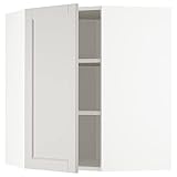 Ikea METOD Eckschrank Hängeschrank 68x80 cm weiß / Lerhyttan hellgrau