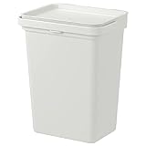 I-K-E-A Küchen-Recycling-Mülleimer mit Deckel, stapelbar, Abfall-Organizer, strapazierfähiges Material, Aufbewahrungskorb, Hellgrau, 10 l