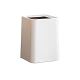Küchen Mülleimer 10l quadratischer Wohnzimmer-Haus-Doppelmülleimer-Schlafzimmer-niedlicher weniger Müllkorb-Büro-Papierkorb Home Office - Hält Abfall (Color : Wit)