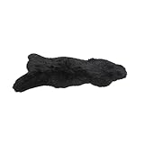 Decorating Sheepskins - Lammfell | Schaffell | Fell, geruchlos, weich und flauschig, Verschiedene Größen, natürliche Qualität, ideal als Teppich, Unterlage im Kinderwagen (Schwarz, 100 x 60 cm)