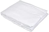 Amazon Basics Spannbetttuch, Mikrofaser, strahlend weiß, 140 x 200 x 30 cm