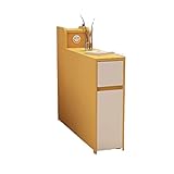 Couchtisch Schmaler Nachttisch mit Ladestation, Beistelltisch, Beistelltisch mit Schublade und Aufbewahrungsschrank, schmale Akzent-Nachttische for Wohnzimmer, Schlafzimmer, Couch, Büro Beistelltisch