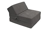 Mirjan24 Sofa Kevin mit Schlaffunktion, Schlafsofa, Bettsessel, Klappmatratze, Faltmatratze, Gästebett, Schlafcouch, Kinderzimmer (Alova 36)