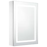 vidaXL LED Bad Spiegelschrank Spiegel Badspiegel Hängeschrank Badschrank Badezimmerschrank Badezimmerspiegel Hängespiegel 50x13x70cm