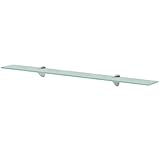 ZEYUAN Schwebendes Regal, Wandregal, Bücherregal Wand, Schweberegal, Regale Für Wände, Regalbrett, Hängeregal, Regal Badezimmer, Küchen Regal, Glas 90x10 cm 8 mm